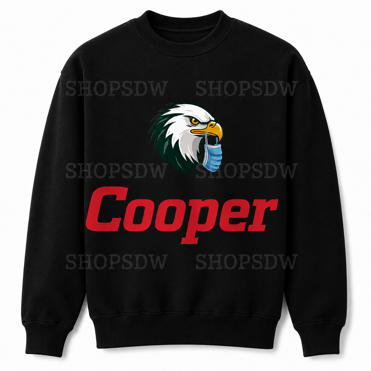 Cooper Masked Eagle Crewneck — Black